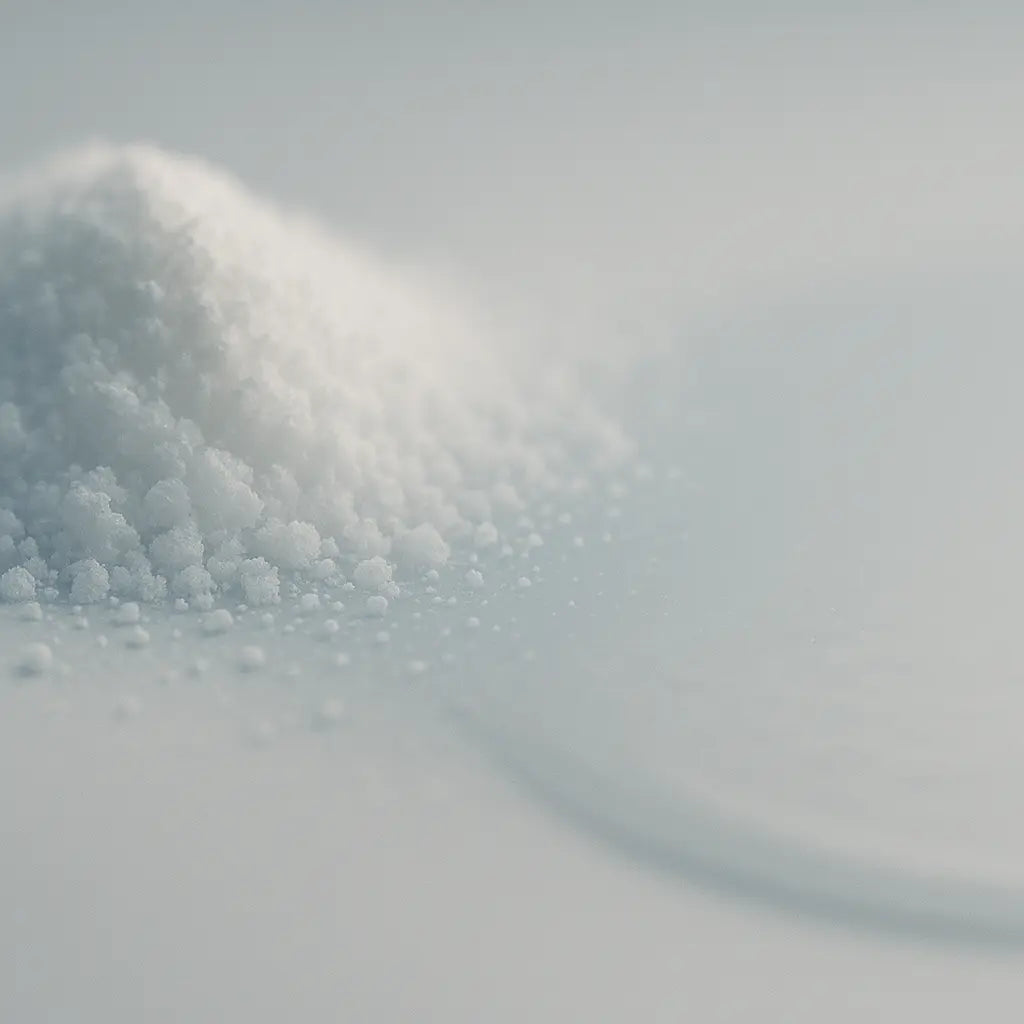 Close-up image of fine white polymer powder symbolizing Poly(Acrylic Acid), representing its dry, granular form used in coatings, adhesives, and biomedical applications.