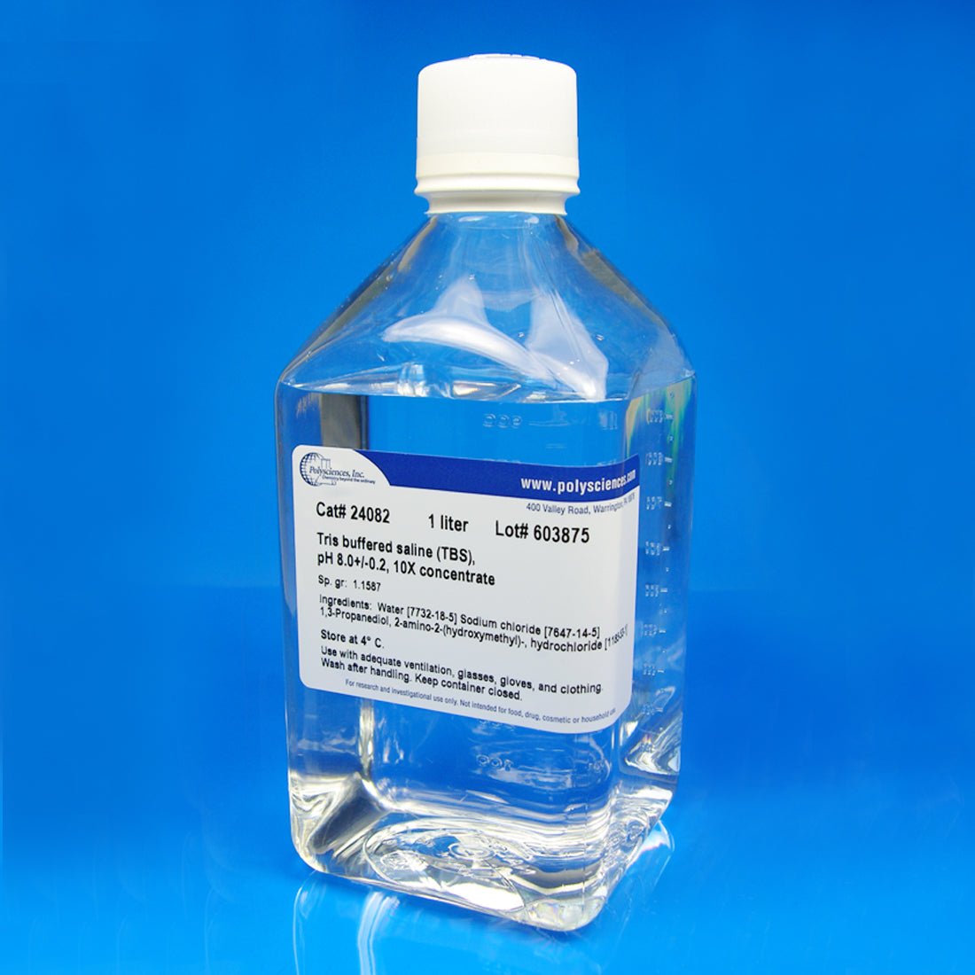 Tris Buffered Saline (TBS), pH 8.0±0.2, 10X Concentrate - Polysciences