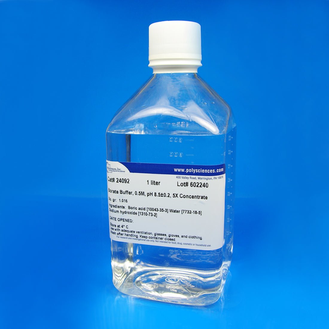0.5M Borate Buffer, pH 8.5±0.2, 5X Concentrate - Polysciences