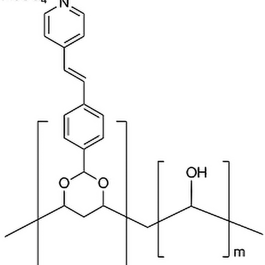 Poly(vinyl alcohol), N - methyl - 4(4' - formylstyryl)pyridinium methosulfate acetal - Polysciences